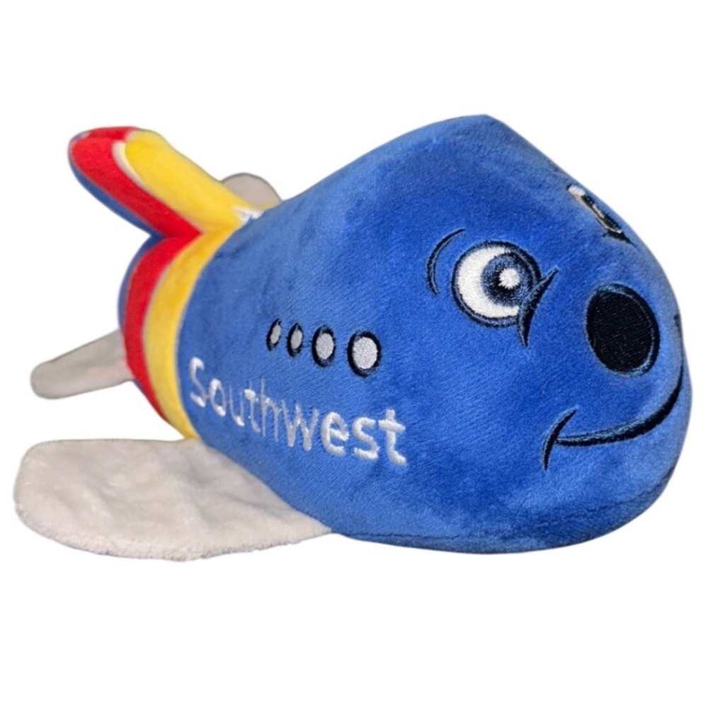 Southwest Airlines Plush Airplane Kids One Size Blue Excellent Soft Toy Jet